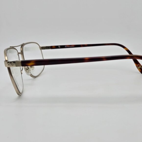 Champion CU4019 C03 Matte Gold Tortoise Aviator Eyeglasses Frame w/ Case 59mm - Picture 4 of 15